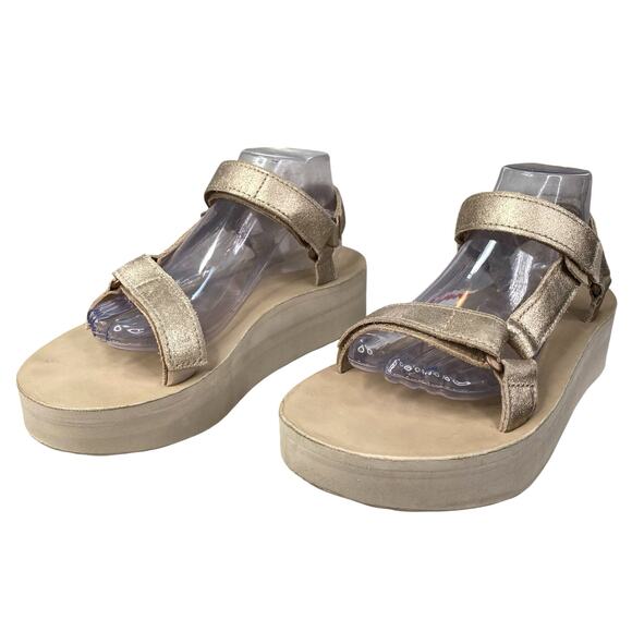 Teva Women's Midform Arivaca Beige Platform Strappy Sandal Size US 10 - Picture 6 of 10